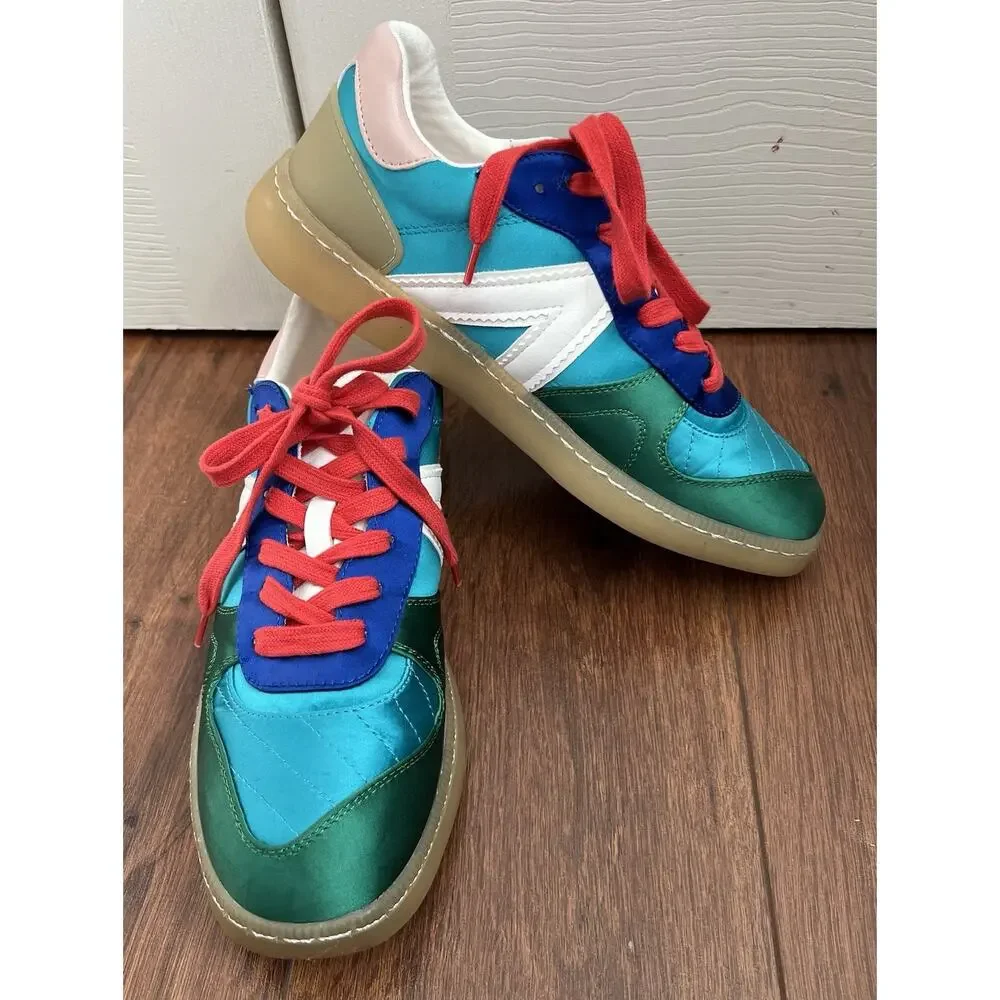 MIA Women’s Vesta Vibrant Colorblock Metallic Lace-Up Sneakers Shoes Sz 7.5M